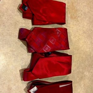 4 red ties
